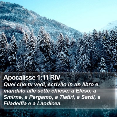 Apocalisse 1:11 RIV Bible Verse Image