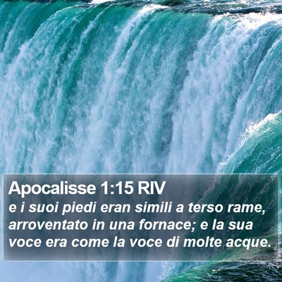 Apocalisse 1:15 RIV Bible Verse Image