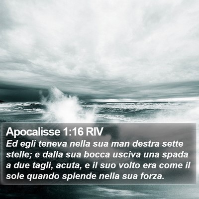 Apocalisse 1:16 RIV Bible Verse Image
