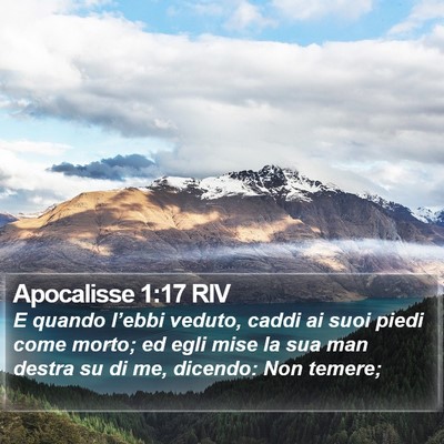 Apocalisse 1:17 RIV Bible Verse Image