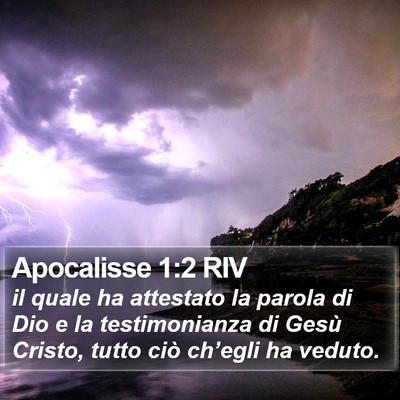 Apocalisse 1:2 RIV Bible Verse Image