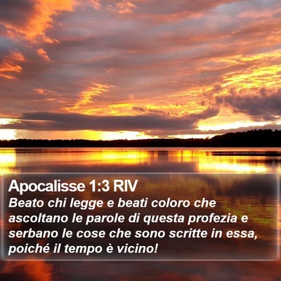 Apocalisse 1:3 RIV Bible Verse Image