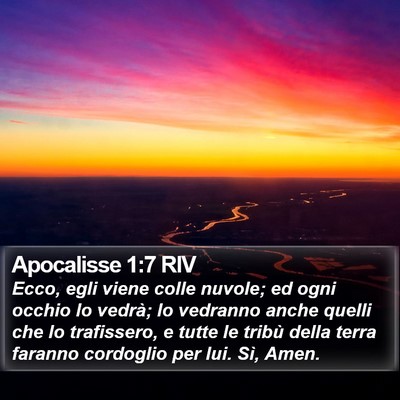 Apocalisse 1:7 RIV Bible Verse Image