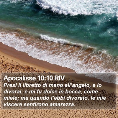 Apocalisse 10:10 RIV Bible Verse Image