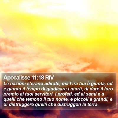 Apocalisse 11:18 RIV Bible Verse Image