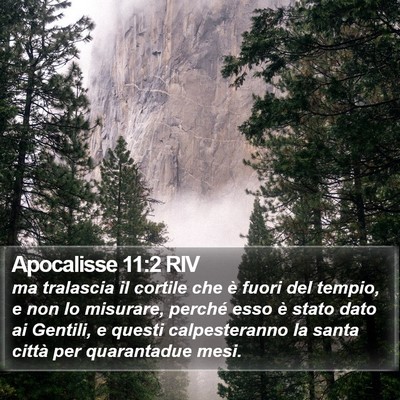 Apocalisse 11:2 RIV Bible Verse Image