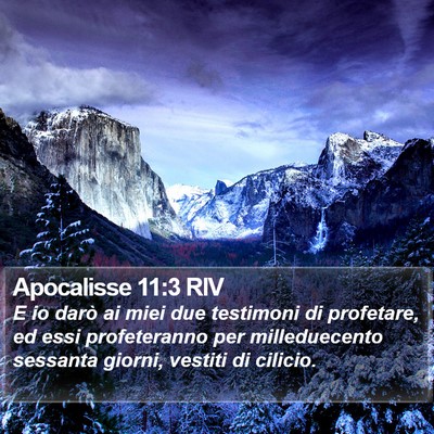 Apocalisse 11:3 RIV Bible Verse Image