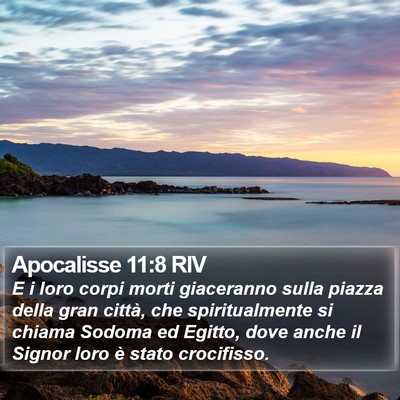 Apocalisse 11:8 RIV Bible Verse Image