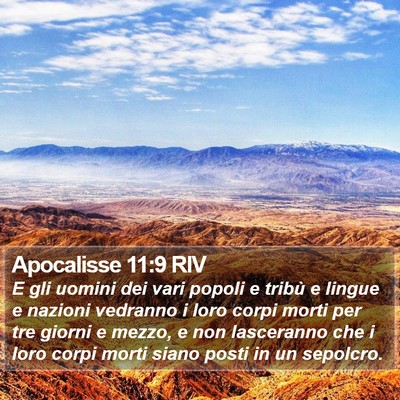 Apocalisse 11:9 RIV Bible Verse Image