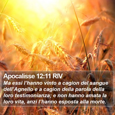 Apocalisse 12:11 RIV Bible Verse Image