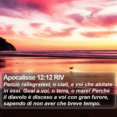 Apocalisse 12:12 RIV Bible Verse Image