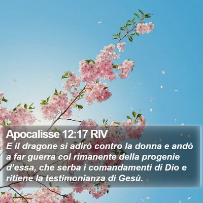 Apocalisse 12:17 RIV Bible Verse Image