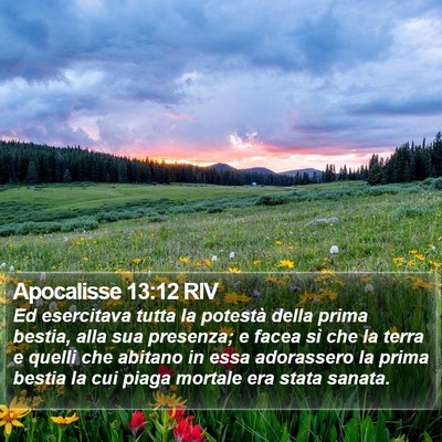 Apocalisse 13:12 RIV Bible Verse Image