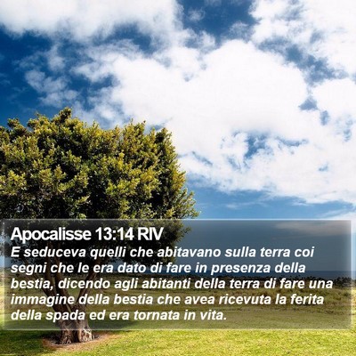 Apocalisse 13:14 RIV Bible Verse Image