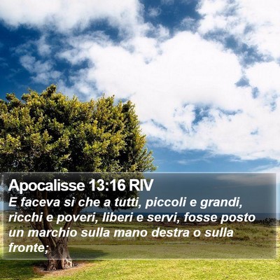 Apocalisse 13:16 RIV Bible Verse Image