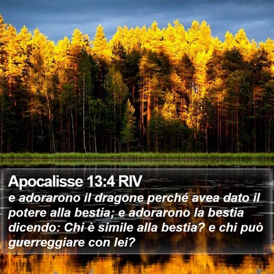 Apocalisse 13:4 RIV Bible Verse Image
