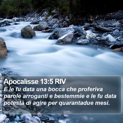 Apocalisse 13:5 RIV Bible Verse Image