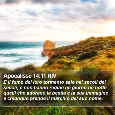 Apocalisse 14:11 RIV Bible Verse Image