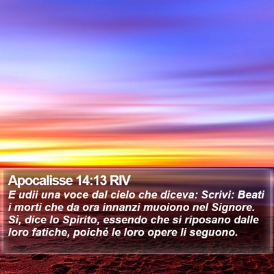 Apocalisse 14:13 RIV Bible Verse Image