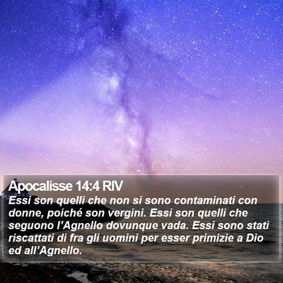 Apocalisse 14:4 RIV Bible Verse Image