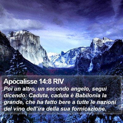 Apocalisse 14:8 RIV Bible Verse Image