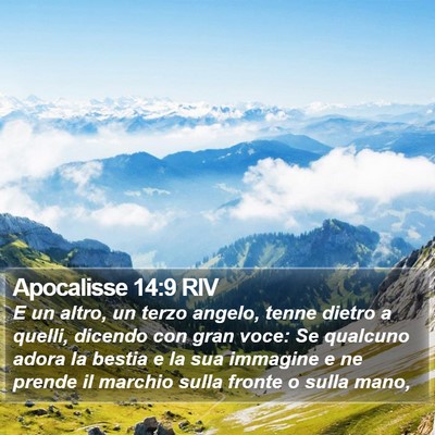 Apocalisse 14:9 RIV Bible Verse Image