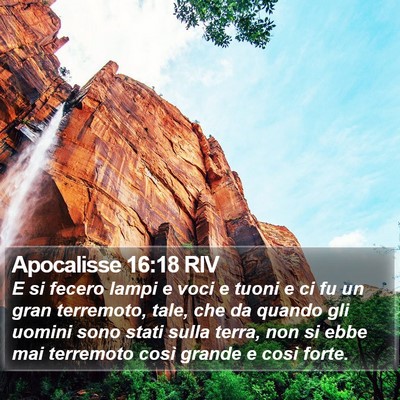 Apocalisse 16:18 RIV Bible Verse Image