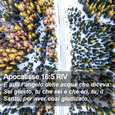 Apocalisse 16:5 RIV Bible Verse Image