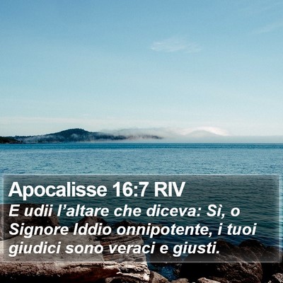 Apocalisse 16:7 RIV Bible Verse Image