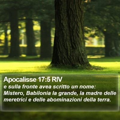 Apocalisse 17:5 RIV Bible Verse Image