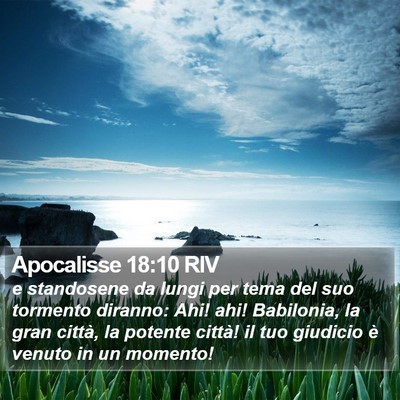 Apocalisse 18:10 RIV Bible Verse Image