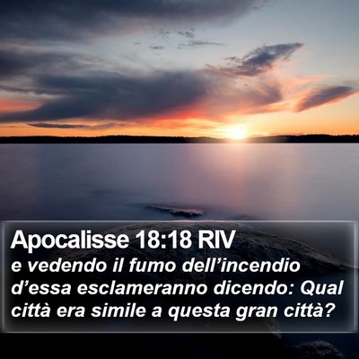 Apocalisse 18:18 RIV Bible Verse Image