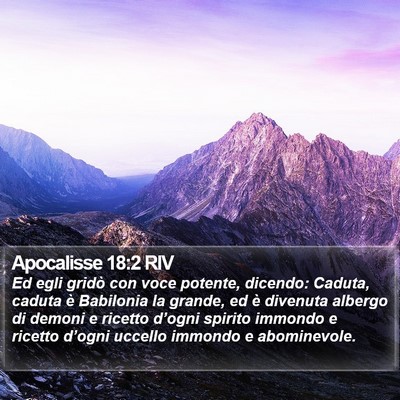 Apocalisse 18:2 RIV Bible Verse Image