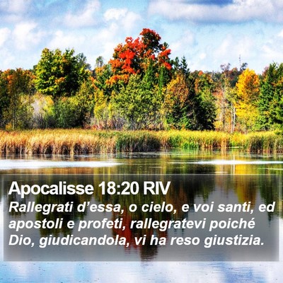 Apocalisse 18:20 RIV Bible Verse Image