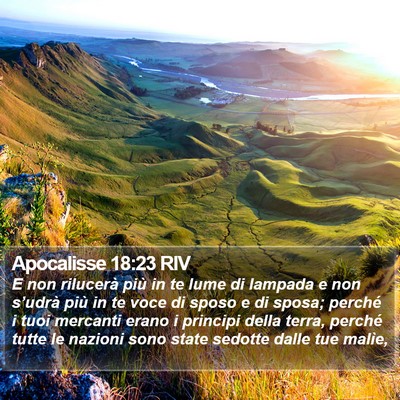 Apocalisse 18:23 RIV Bible Verse Image