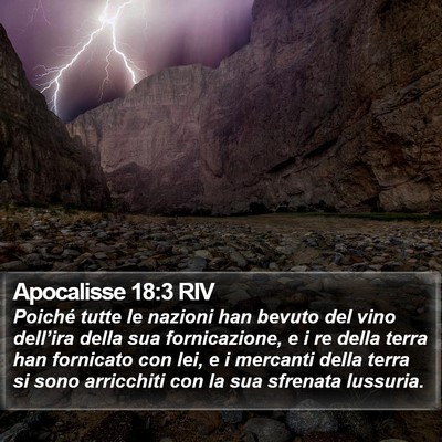Apocalisse 18:3 RIV Bible Verse Image