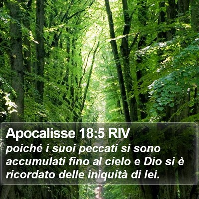Apocalisse 18:5 RIV Bible Verse Image