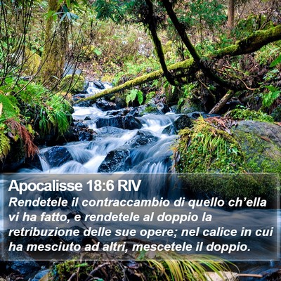 Apocalisse 18:6 RIV Bible Verse Image