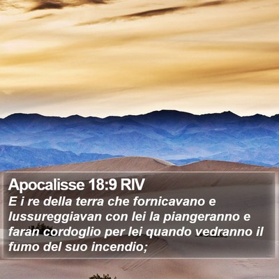 Apocalisse 18:9 RIV Bible Verse Image