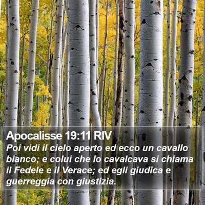 Apocalisse 19:11 RIV Bible Verse Image