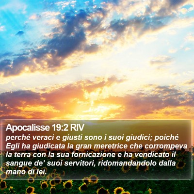 Apocalisse 19:2 RIV Bible Verse Image