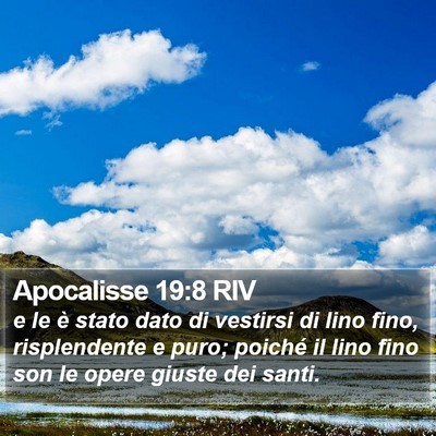 Apocalisse 19:8 RIV Bible Verse Image