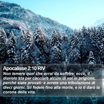 Apocalisse 2:10 RIV Bible Verse Image