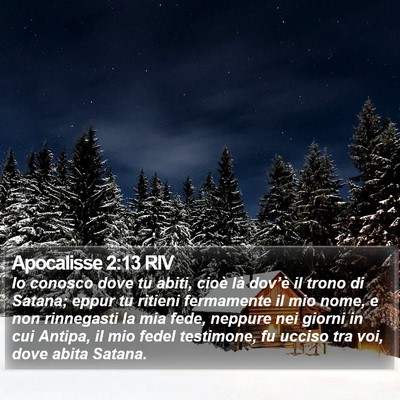 Apocalisse 2:13 RIV Bible Verse Image