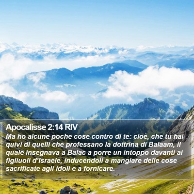 Apocalisse 2:14 RIV Bible Verse Image
