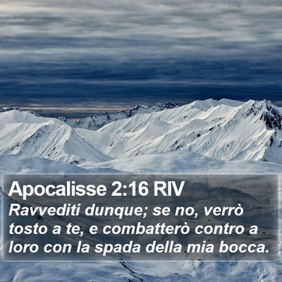 Apocalisse 2:16 RIV Bible Verse Image