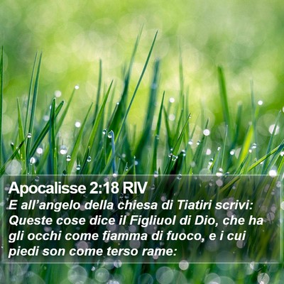 Apocalisse 2:18 RIV Bible Verse Image