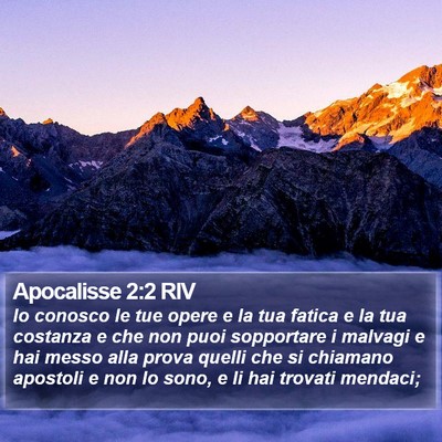 Apocalisse 2:2 RIV Bible Verse Image