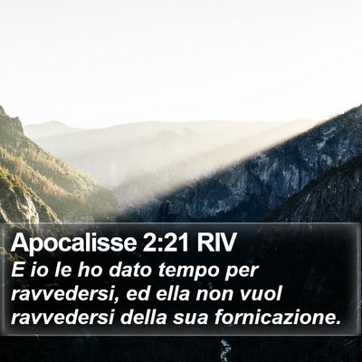 Apocalisse 2:21 RIV Bible Verse Image
