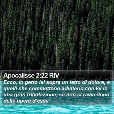 Apocalisse 2:22 RIV Bible Verse Image
